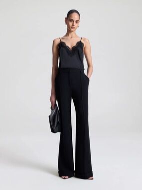 A.L.C. Black Boot-Cut High-Waist Trousers